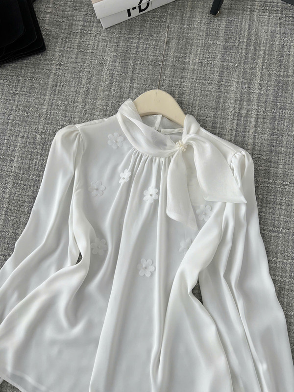 ÁO SƠ MI LỤA HI0030 Trắng