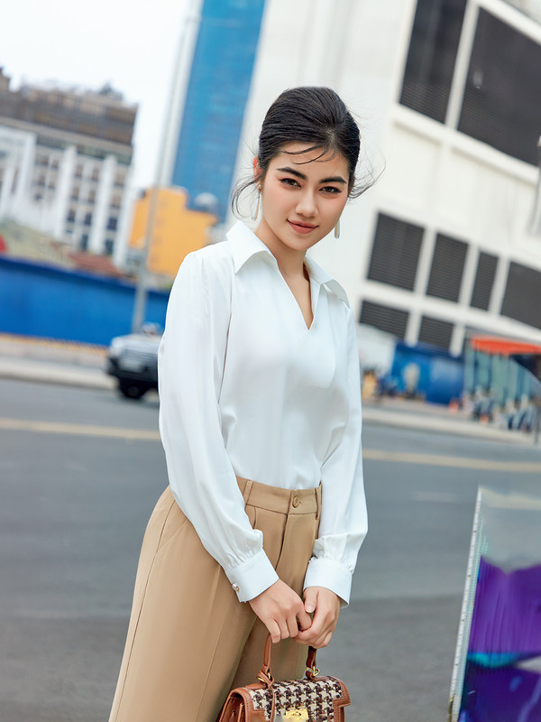 ÁO KIỂU AB0381 Trắng