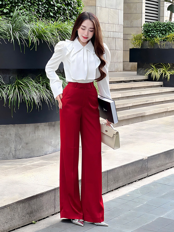 QUẦN TÂY ỐNG SUÔNG RỘNG HI0001 Đỏ