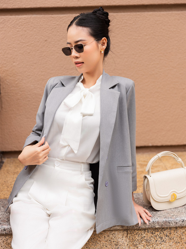 ÁO BLAZER FORM RỘNG CƠ BẢN AB0363
