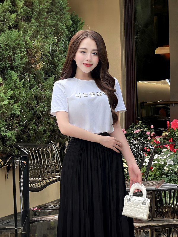 ÁO THUN COTTON 4 CHIỀU AB0369 Trắng