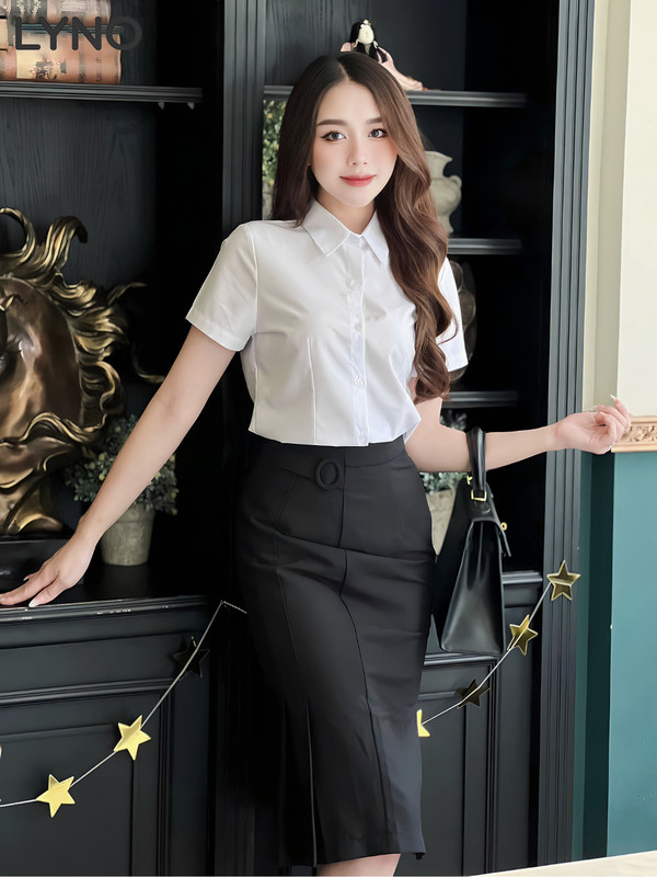 ÁO SƠ MI CHIẾT EO TAY NGẮN AB0483