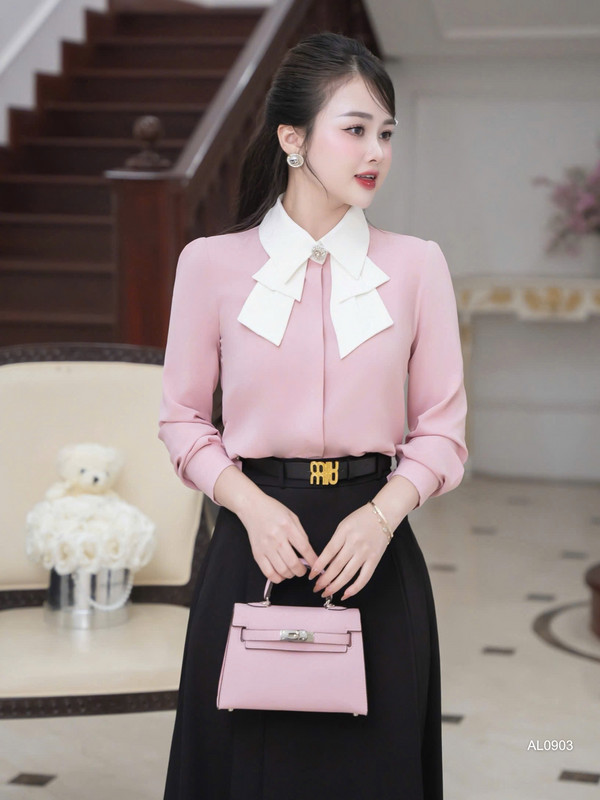 ÁO SƠ MI CỔ KIỂU TAY DÀI AL0903