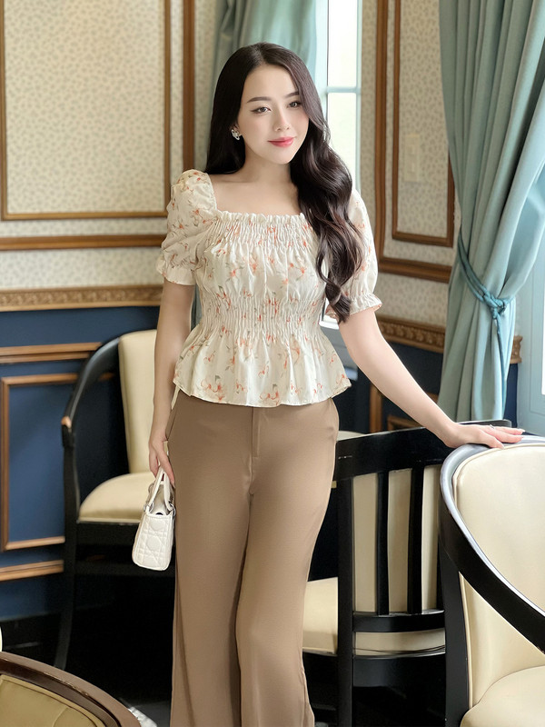 QUẦN DÀI ỐNG SUÔNG RỘNG AB0344 Nâu