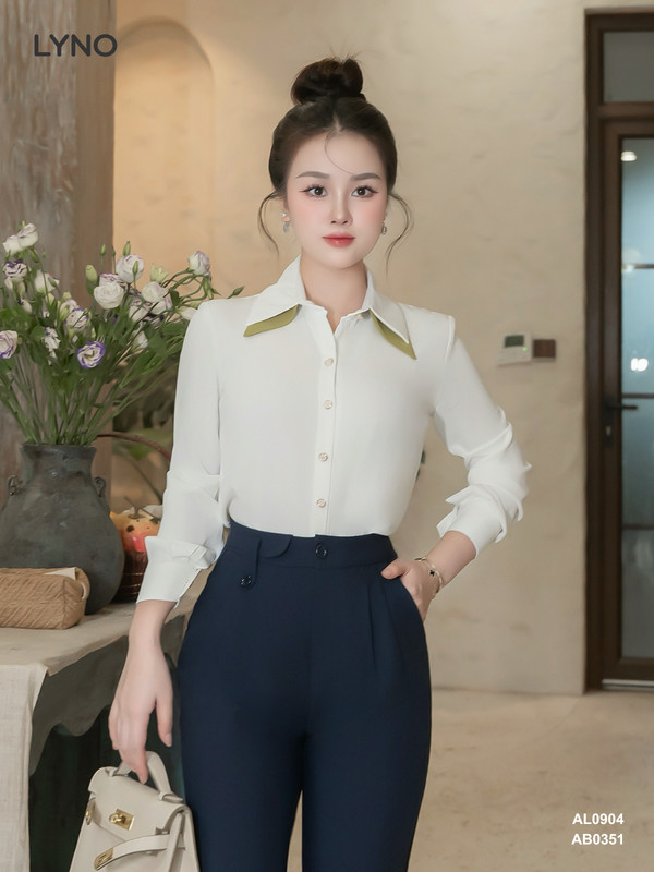 ÁO SƠ MI TAY DÀI AL0904 Trắng