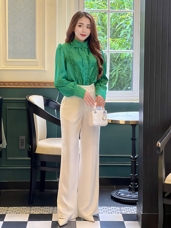 QUẦN TÂY ỐNG SUÔNG RỘNG HI0001 Trắng
