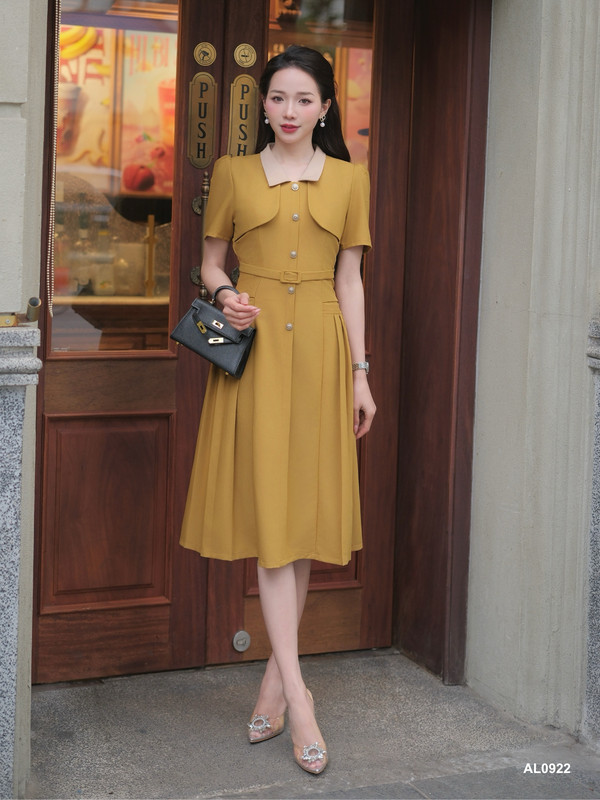 ĐẦM DÀI THIẾT KẾ PHỐI ÁO AL0922