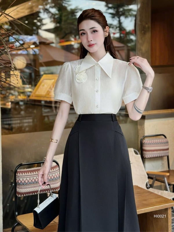 CHÂN VÁY XOÈ HI0021 Đen