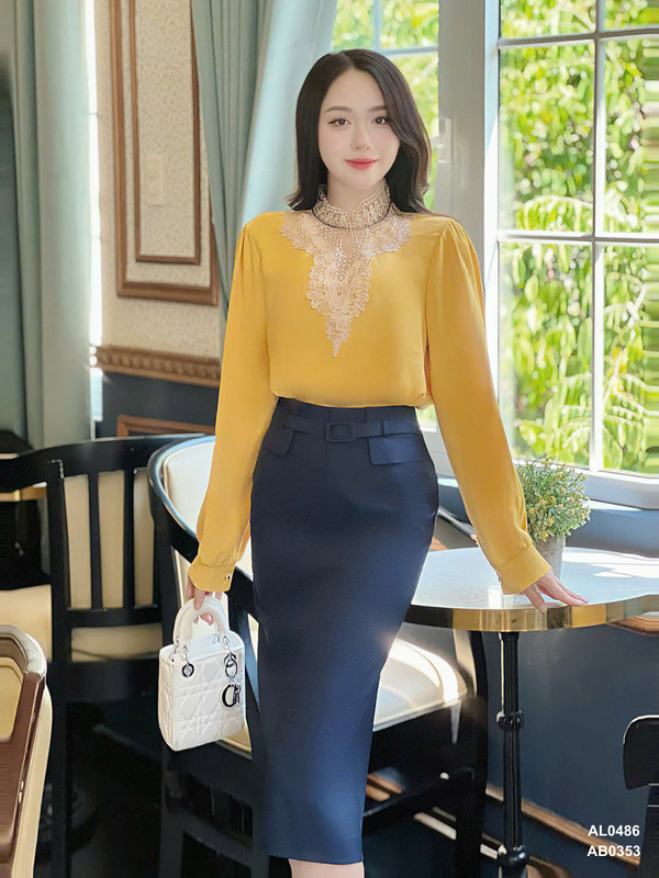 ÁO KIỂU CHỮ V AL0486