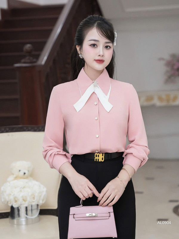 ÁO SƠ MI TAY DÀI AL0904 Hồng
