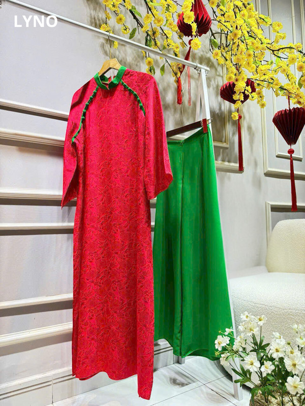 SET ÁO DÀI CÚC HAI BÊN AL0825