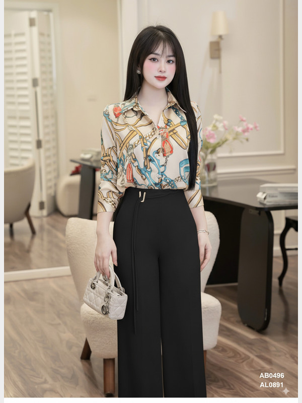 ÁO SƠ MI HỌA TIẾT AB0496