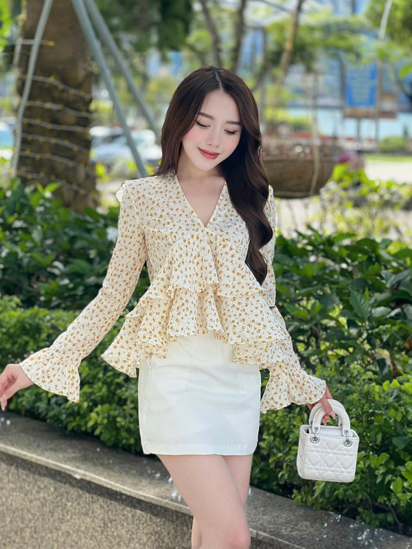 SƠ KIỂU TAY BÈO HÀN QUỐC AB0398 Vàng