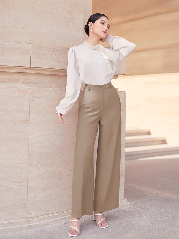 QUẦN DÀI ỐNG SUÔNG RỘNG AB0344 Nâu