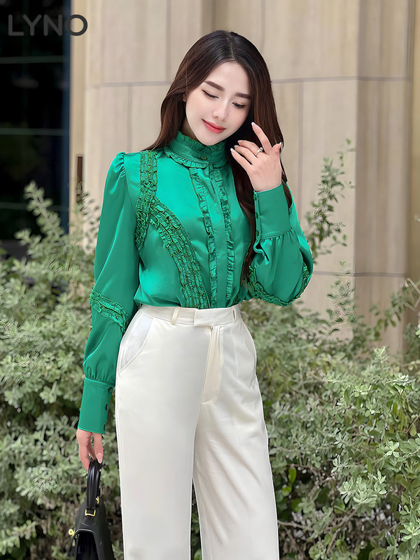 ÁO SƠ MI CAO CỔ DÀI TAY HI0009