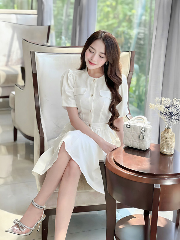 SET ÁO VÁY AK0011 Trắng